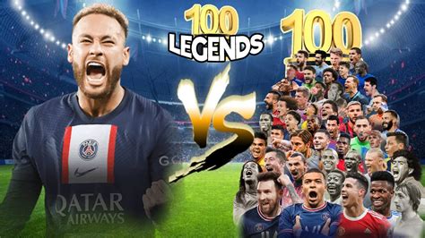 NEYMAR JR VS LEGENDS 1 VS 100 8 Minutes Football Comparison