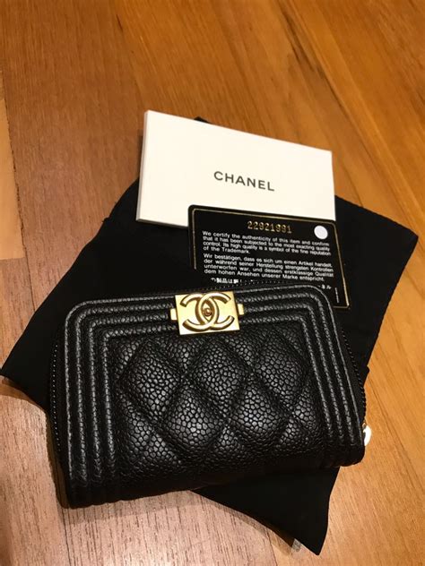 Chanel Boy Zip Card Holder Luxury Bags And Wallets On Carousell