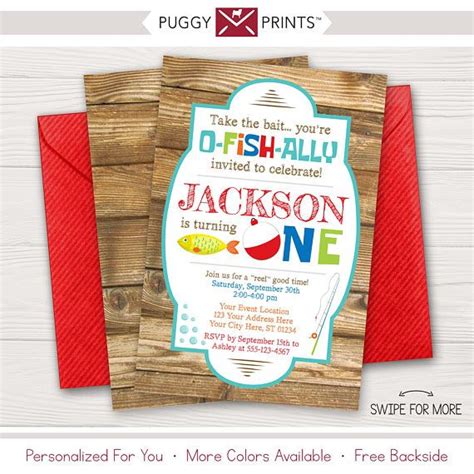 Fishing Birthday Invitation Editable Fishing Invitation Template