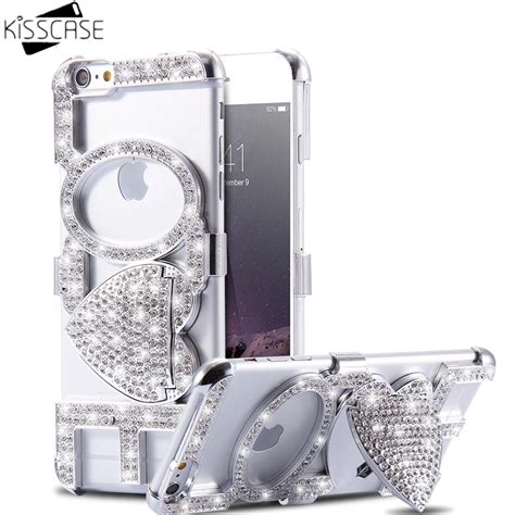 Aliexpress Buy KISSCASE Rhinestone Kiss Love Stand Cases For