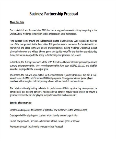 Partnership Proposal - 28+ Examples, Format, How to Create, Pdf