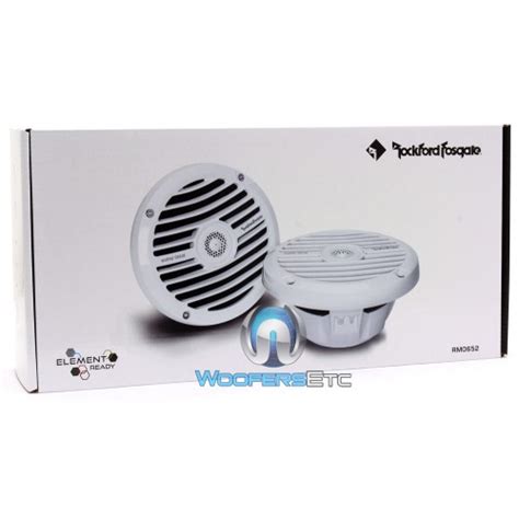 Rm0652 White Rockford Fosgate 6 5 50w Rms 2 Way Full Range Marine Coaxial Speakers