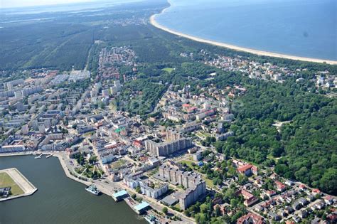 Swinem Nde Swinoujscie Aus Der Vogelperspektive Stadtansicht Von