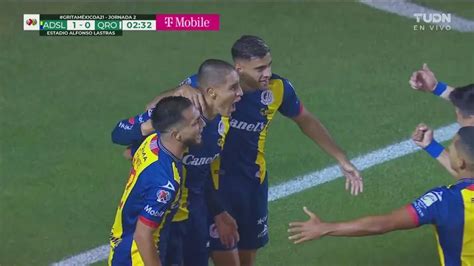 ¡gol De San Luis Rivaldo Lozano Se Estrena Y Pone El 1 0 Tudn Liga