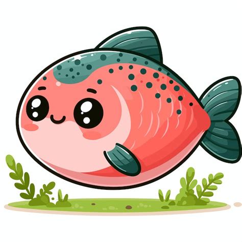 Premium Vector Cute Fish Vector On White Background