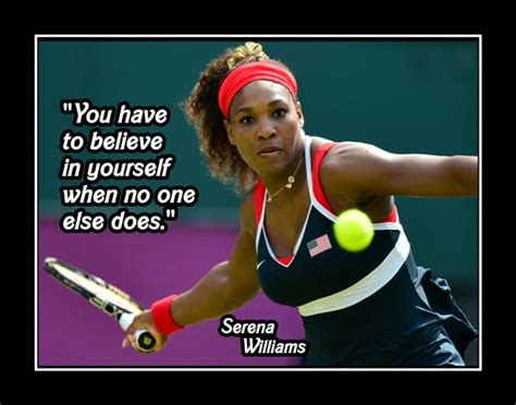 Serena Williams Believe Tennis Motivational Quote Poster