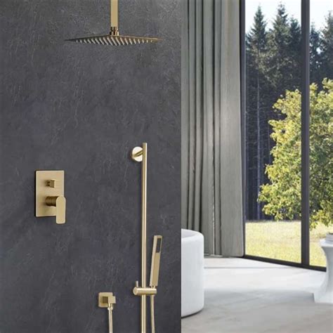 Best Shower Sale Fontana Napoli Ceiling Mount Brushed Gold