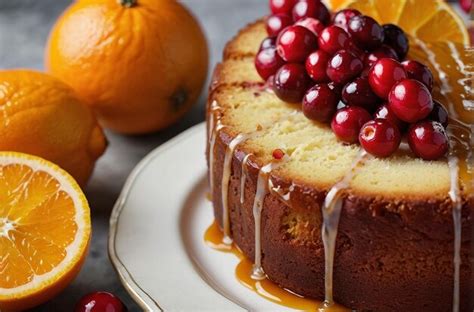 Premium Photo Cranberry Orange Pound Cake