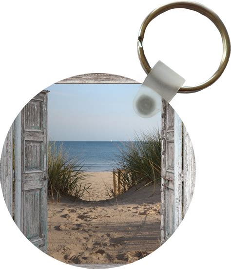 Sleutelhanger Duin Strand Doorkijk Zomer Plastic Rond