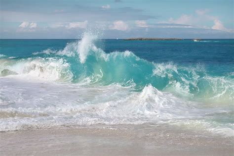 Beach Photography Print Breaking Waves Nassau Bahamas Etsy Beach