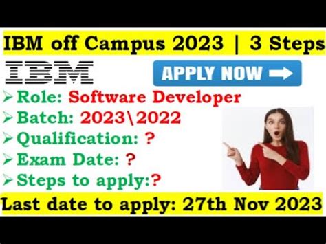 IBM Is Hiring 2023 22 Batch 3 Steps To Apply Exam Date Mass