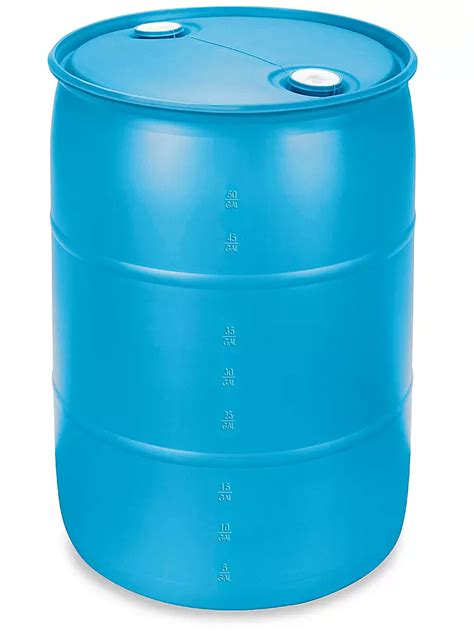 Plastic Drum 55 Gallon Closed Top Blue S 10757blu Uline