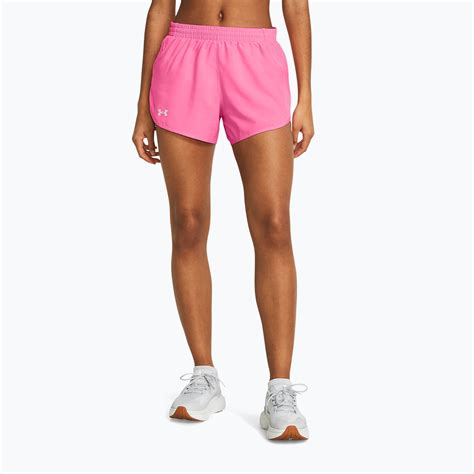 Pantaloni scurți de alergat pentru femei Under Armour Fly By fluo pink