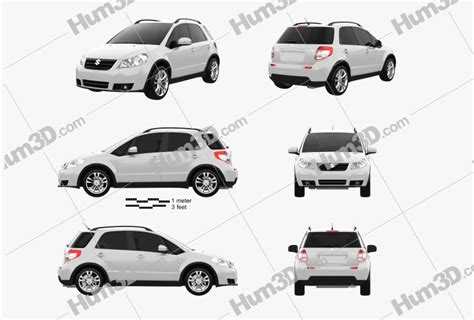 Suzuki Maruti SX4 Hatchback 2015 Blueprint Template 3DModels Org