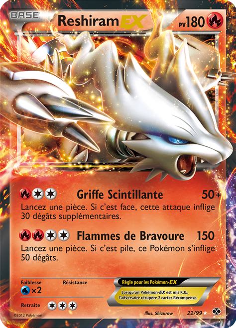 Reshiram Ex Noir Blanc Destin Es Futures Pok P Dia