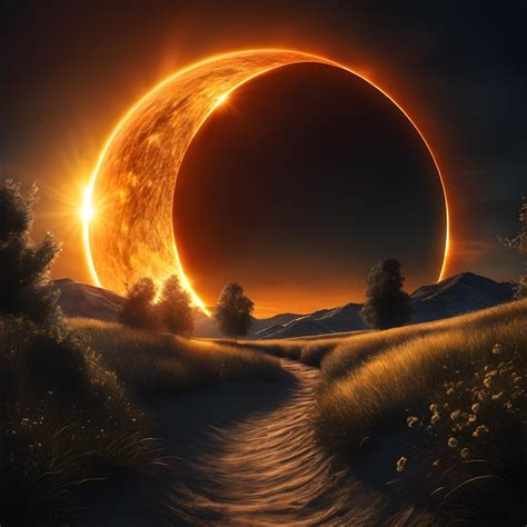 Premium Photo Solar Eclipse Creepy Darkness Summer Landscape