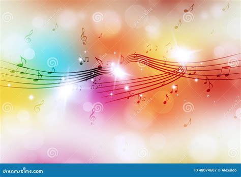 Multicolor Bright Music Background Stock Illustration Image 48074667