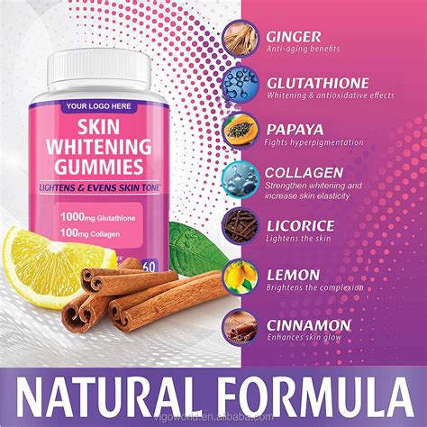 Advanced Healthy Gsh Skin Whitening L Glutathione Gummies With Collagen