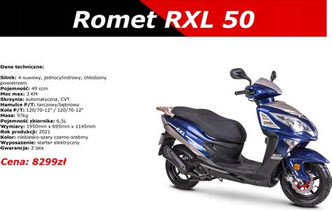 SKUTER ROMET RXL 50CM RATY DOSTAWA Opinie I Ceny Na Ceneo Pl