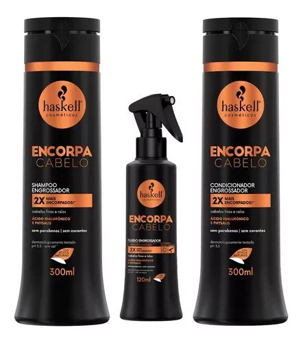 Kit Encorpa Cabelo Haskell Shampoo Cond Ml Fluido Ml Frete Gr Tis