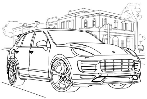 45 páginas para colorear de Porsche ColoringPagesOnly