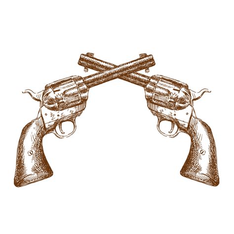 American frontier Western Illustration - Spear revolver png download - 591*591 - Free ...