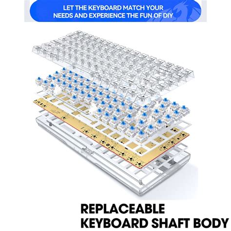 Bàn phím cơ trong suốt K Hot Swap Led mix color cho máy tính Laptop Shopee Việt Nam