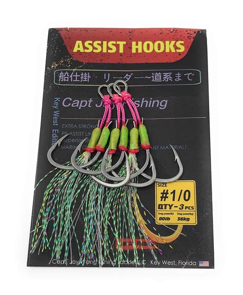 Capt Jay Fishing Assist Hooks Jigging Slow Fast Jigs Fishing Hooks