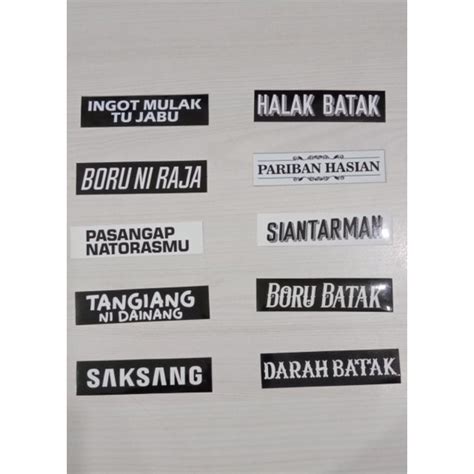 Jual Stiker Kata2 Batak Isi6pcs Sesuai Kata2 Di Foto Shopee Indonesia