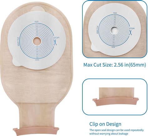 Bolsas de colostomía 20 unidades bolsas de ostomía de una sola pieza
