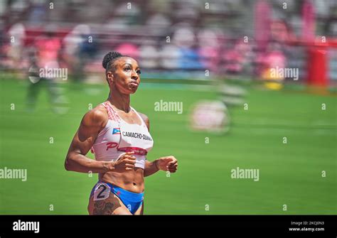 Jasmine Camacho Quinn From Puerto Rico During 100 Meter Hurdles For