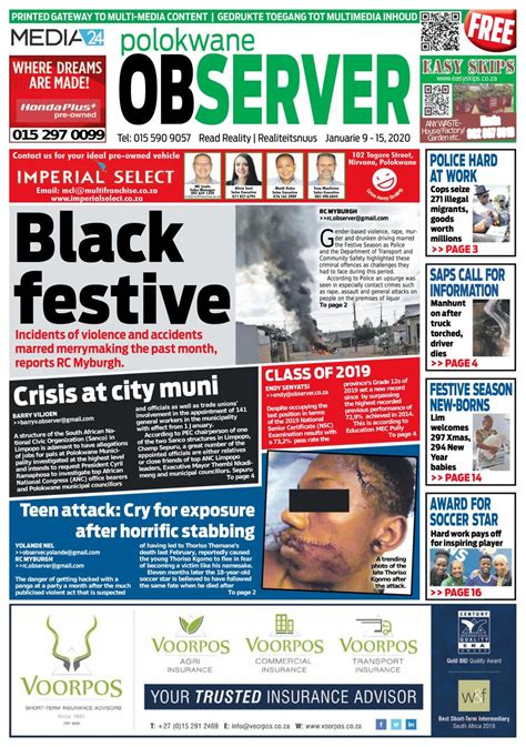 Polokwane Observer January 9 2020 Newspaper Get Your Digital