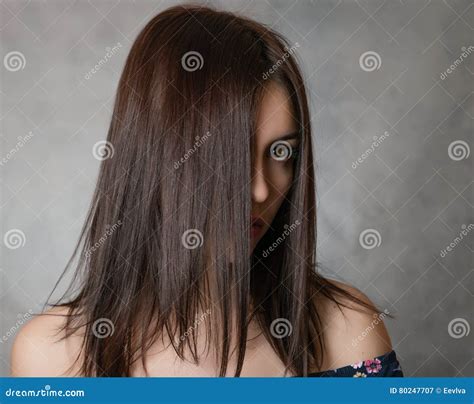 Portrait Of Beautiful Woman Stock Image Image Of Brunette Adult 80247707