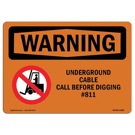 Signmission Underground Cable Call Before Digging Sign Wayfair