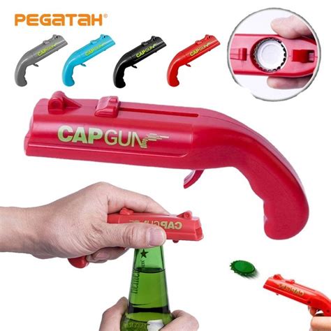 Cap Gun Beer Bottle Opener Portable Beverage Drinking Opening Gun Cap