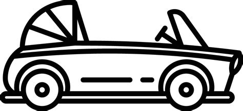 convertible car outline illustration  vector art  vecteezy