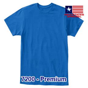 New States Apparel 7200 Premium Royal Blue Sablon DTG Satuan Kaos