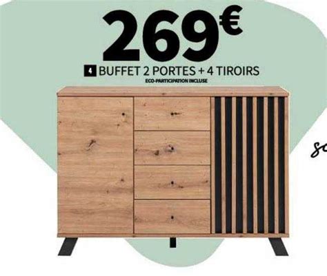 Promo Buffet 2 Portes 4 Tiroirs Chez Conforama ICatalogue Fr