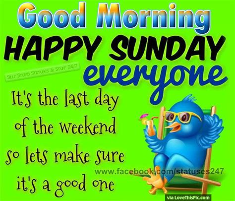 Good Morning Happy Sunday Everyone Pictures Photos And Images For