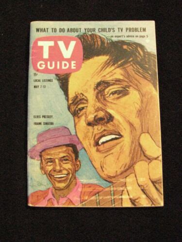 TV Guide May 7 13 1960 Elvis Presley Frank Sinatra On Cover TV