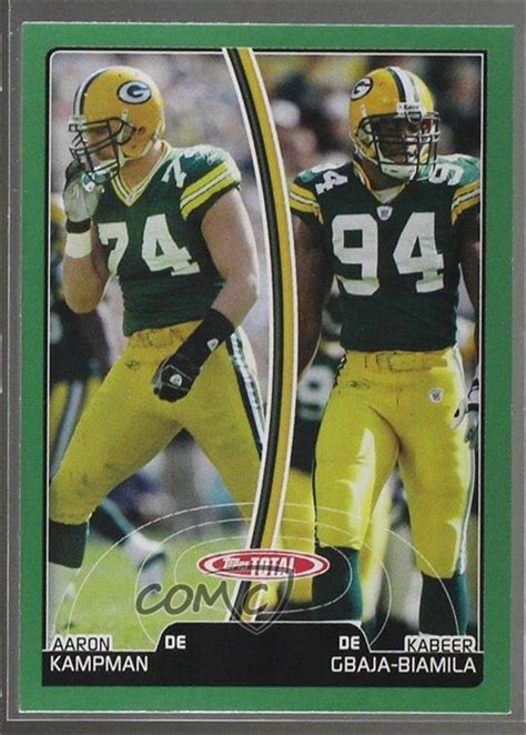 Aaron Kampman Kabeer Gbaja Biamila Football Card 2007 Topps Total Base 32