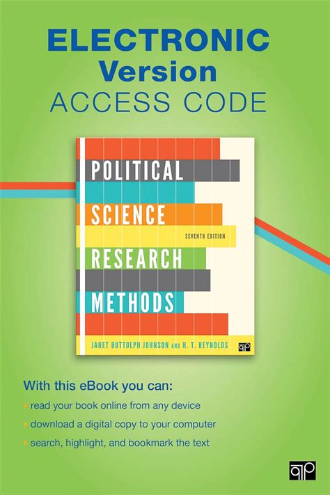 Political Science Research Methods Electronic Version 9781452277196 Johnson Janet