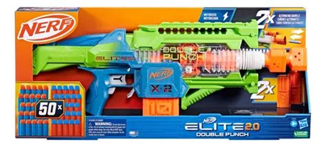 Lanzador Motorizado Nerf Elite Double Punch Hasbro Cuotas Sin