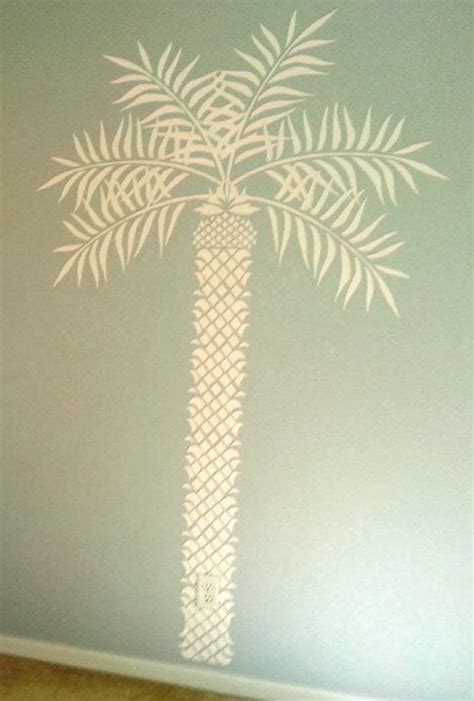 Wall Stencilraised Plaster Life Sized Palm Tree Stencil You Etsy