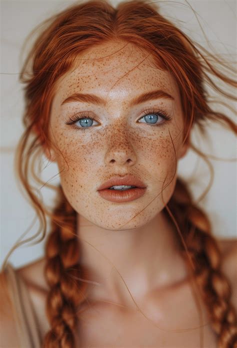 Funxarts In 2024 Beautiful Freckles Red Haired Beauty Red Hair Blue Eyes