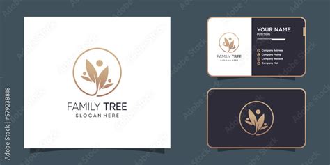 Family tree logo design with modern abstract concept idea Stock Vector | Adobe Stock