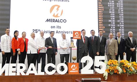 Meralco Marks 25th Year As Listed Company The Philippine Stock