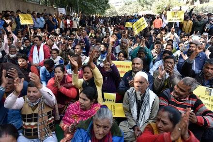 Street Vendors Raise Slogans During Protest Editorial Stock Photo