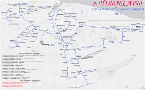 Чебоксары — Схемы — Фото — Городской электротранспорт