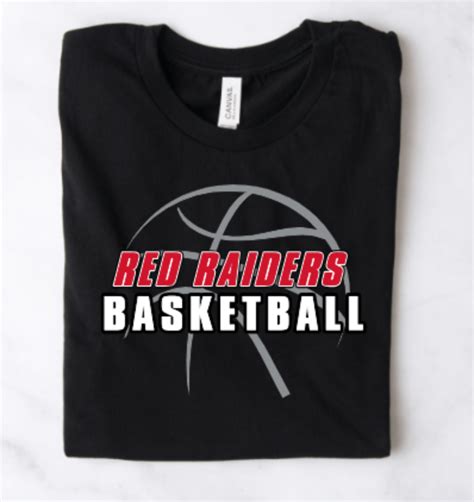 Red Raiders Basketball Block Font Basic Becky Tees And More